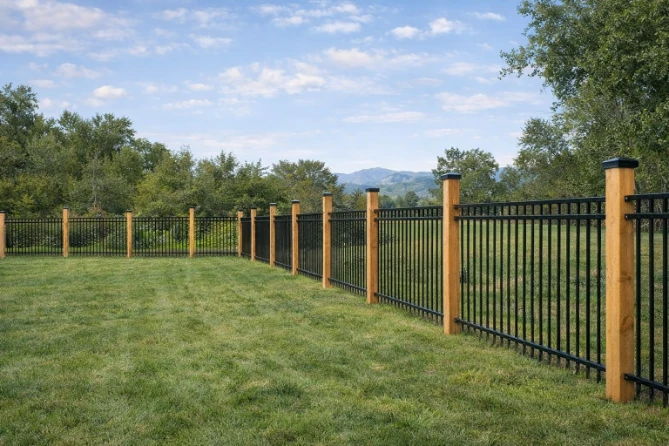 Lush lawn with cedar fence in Longmont