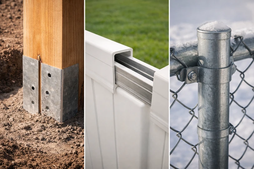 types of fence materials